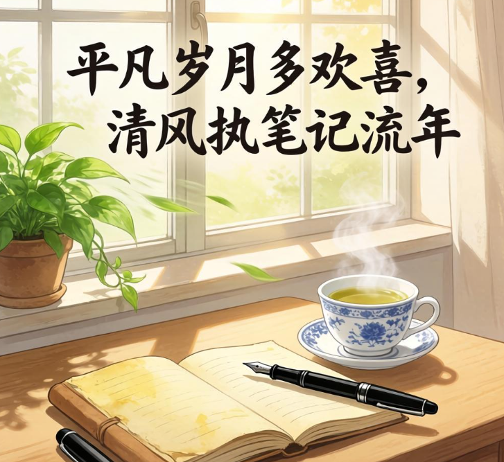 平凡岁月多欢喜，清风执笔记流年