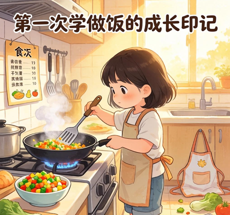 第一次学做饭，藏着成长的印记