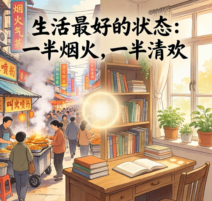 生活最好的状态：一半烟火，一半清欢