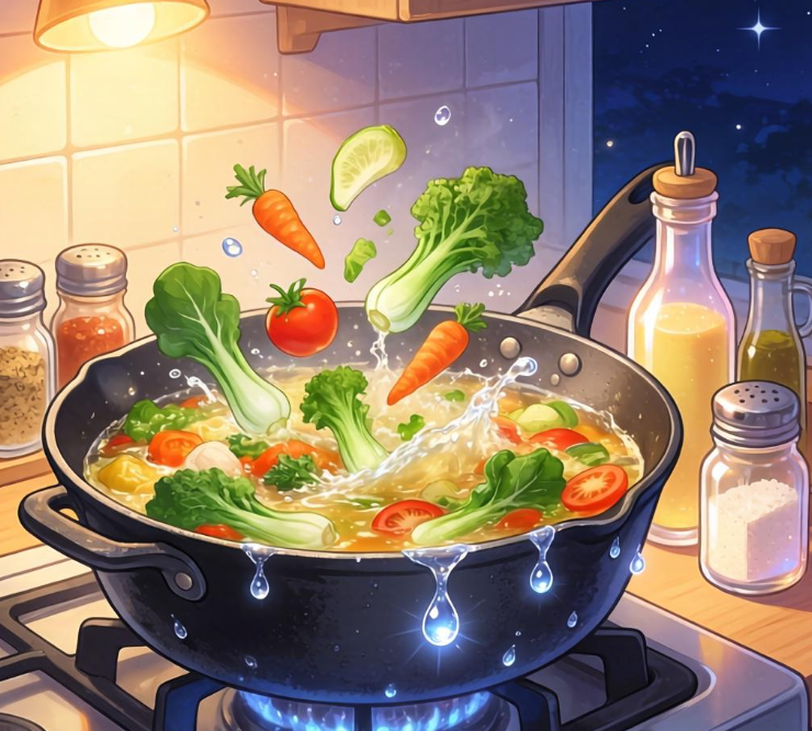 听,菜在锅里唱歌
