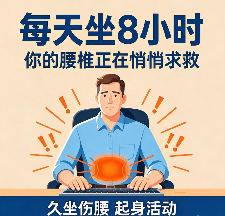 每天坐8小时,你的腰椎正在悄悄求救