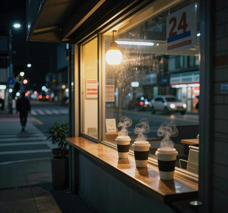 深夜便利店里的第三杯咖啡:一座城市不肯睡的样子